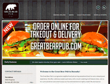 Tablet Screenshot of greatbearpub.com